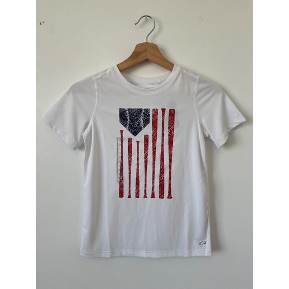 DSG Other - DSG Patriotic Baseball Tee – White – Boys Size Small